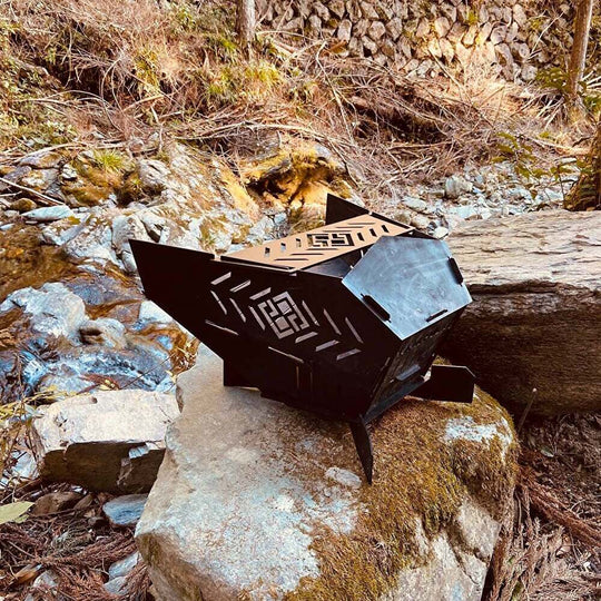 Ramu×Kana（組立式焚き火台）｜焚き火 ソロ｜NORAHOLIC(ノラホリック